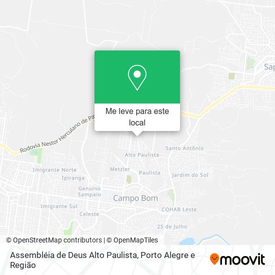 Assembléia de Deus Alto Paulista mapa