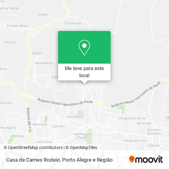 Casa de Carnes Rodeio mapa