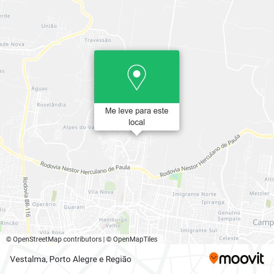 Vestalma mapa