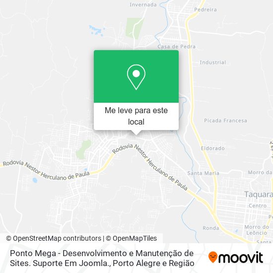 Ponto Mega - Desenvolvimento e Manutenção de Sites. Suporte Em Joomla. mapa