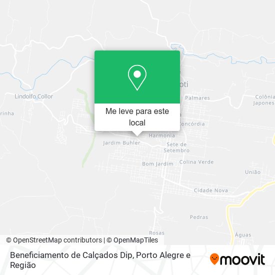 Beneficiamento de Calçados Dip mapa