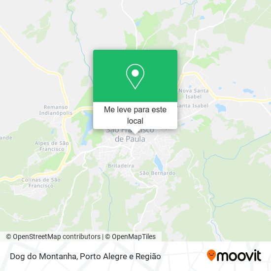 Dog do Montanha mapa