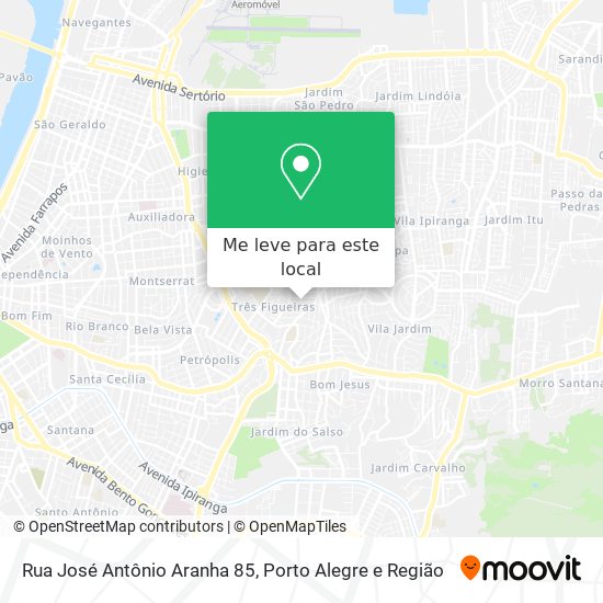 Rua José Antônio Aranha 85 mapa