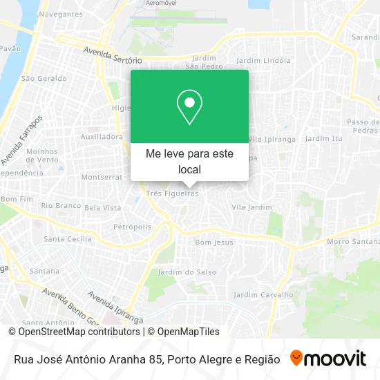 Rua José Antônio Aranha 85 mapa
