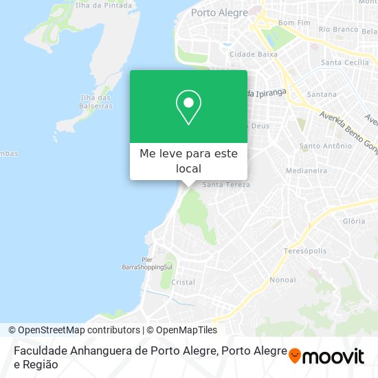 Faculdade Anhanguera de Porto Alegre mapa
