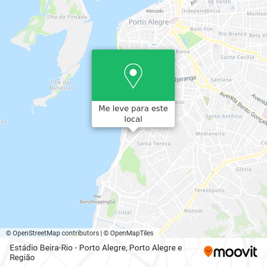 Estádio Beira-Rio - Porto Alegre mapa