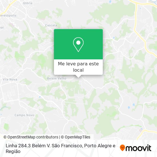 Linha 284.3 Belém V. São Francisco mapa