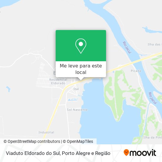 Viaduto Eldorado do Sul mapa