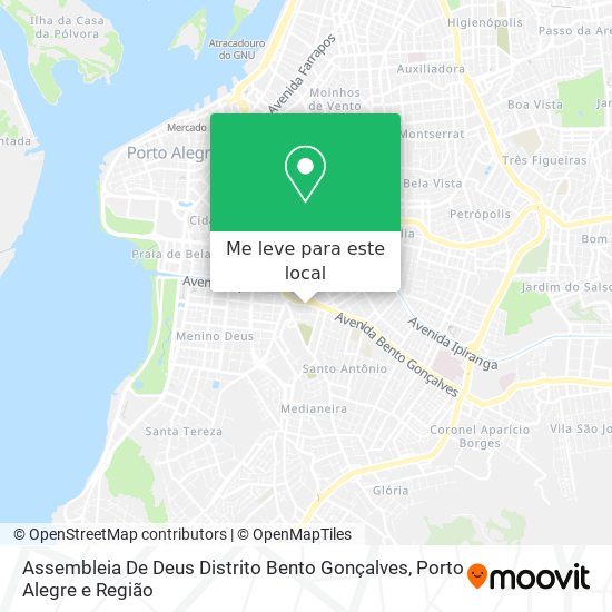 Assembleia De Deus Distrito Bento Gonçalves mapa