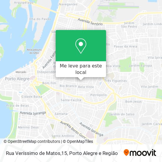 Rua Veríssimo de Matos,15 mapa