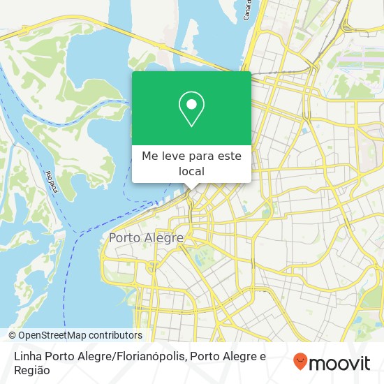 Linha Porto Alegre / Florianópolis mapa