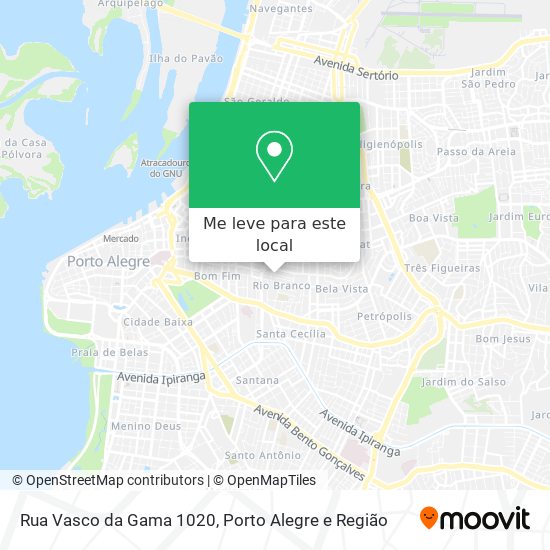 Rua Vasco da Gama 1020 mapa