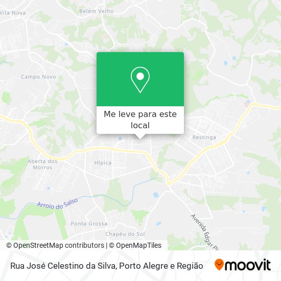 Rua José Celestino da Silva mapa
