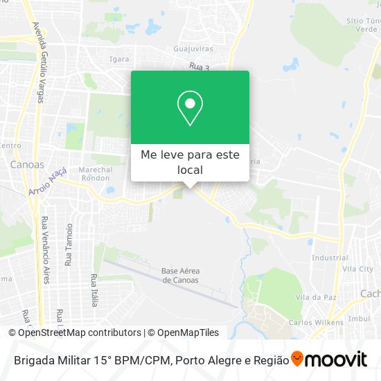 Brigada Militar 15° BPM/CPM mapa