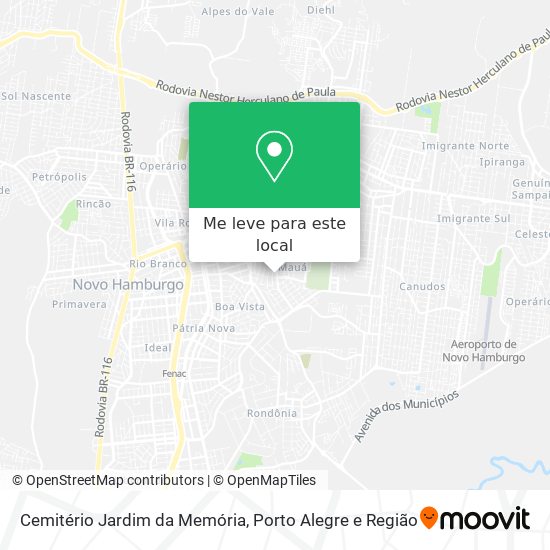 Cemitério Jardim da Memória mapa