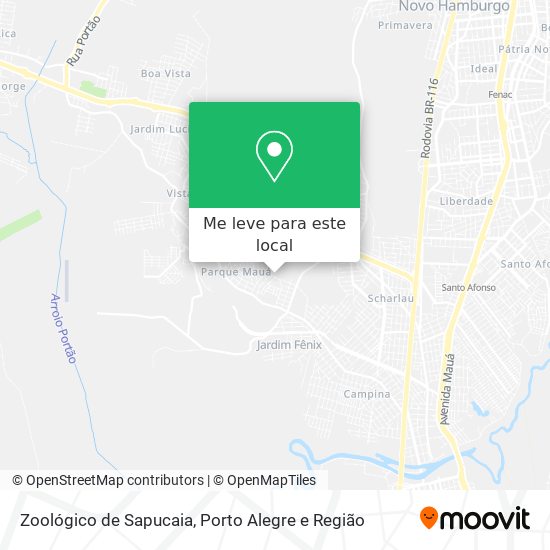 Zoológico de Sapucaia mapa