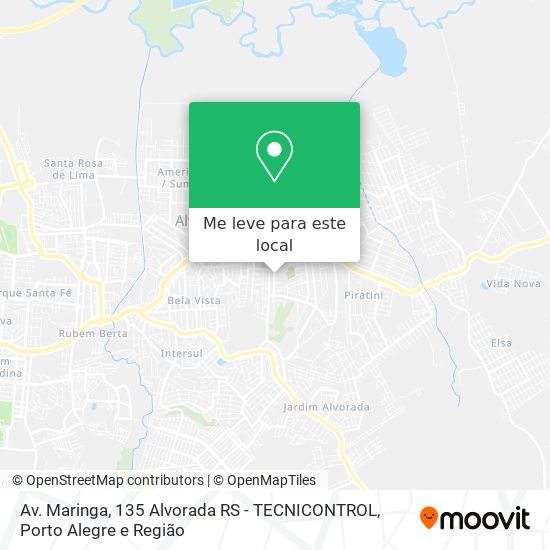 Av. Maringa, 135 Alvorada RS - TECNICONTROL mapa
