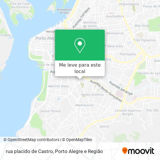 rua placido de Castro mapa