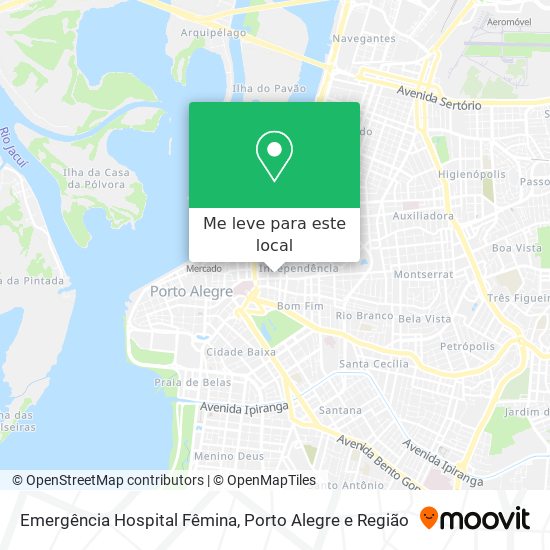 Emergência Hospital Fêmina mapa