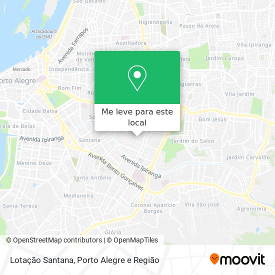 Lotação Santana mapa