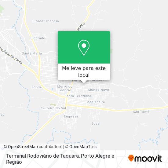 Terminal Rodoviário de Taquara mapa