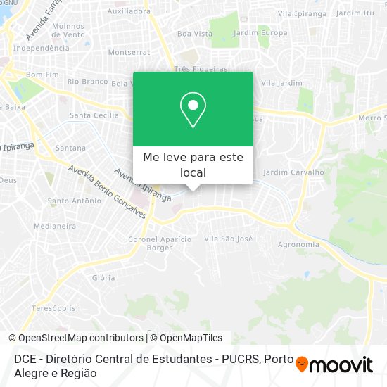 DCE - Diretório Central de Estudantes - PUCRS mapa