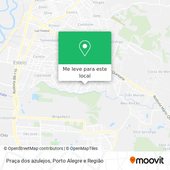Praça dos azulejos mapa