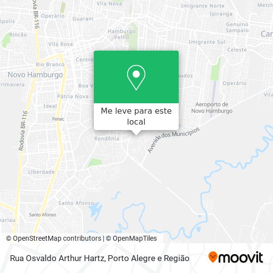 Rua Osvaldo Arthur Hartz mapa