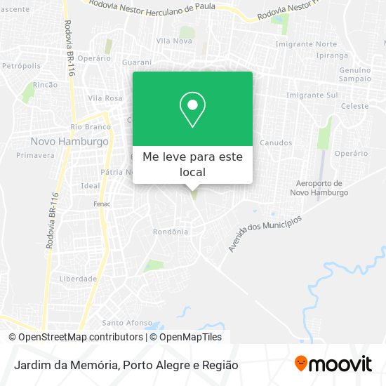 Jardim da Memória mapa