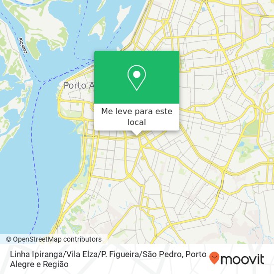 Linha Ipiranga / Vila Elza / P. Figueira / São Pedro mapa