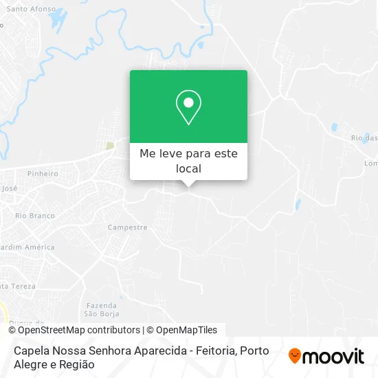 Capela Nossa Senhora Aparecida - Feitoria mapa