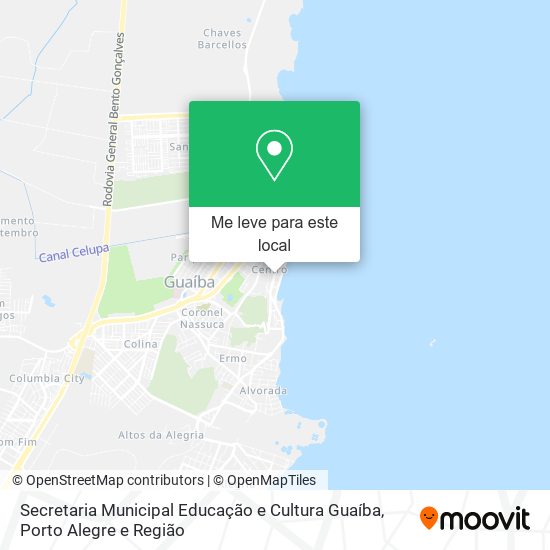 Secretaria Municipal Educação e Cultura Guaíba mapa