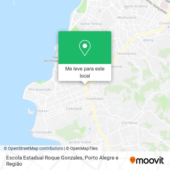 Escola Estadual Roque Gonzales mapa