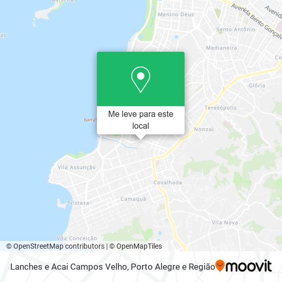 Lanches e Acai Campos Velho mapa