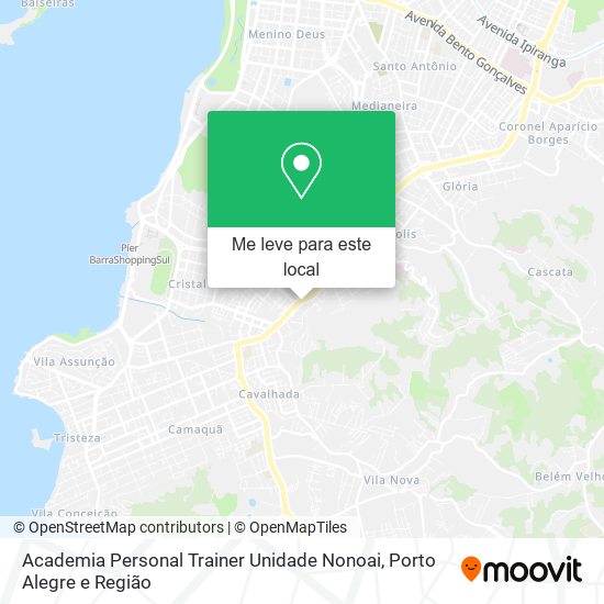 Academia Personal Trainer Unidade Nonoai mapa