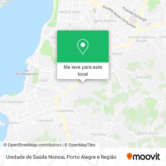 Unidade de Saúde Nonoai mapa