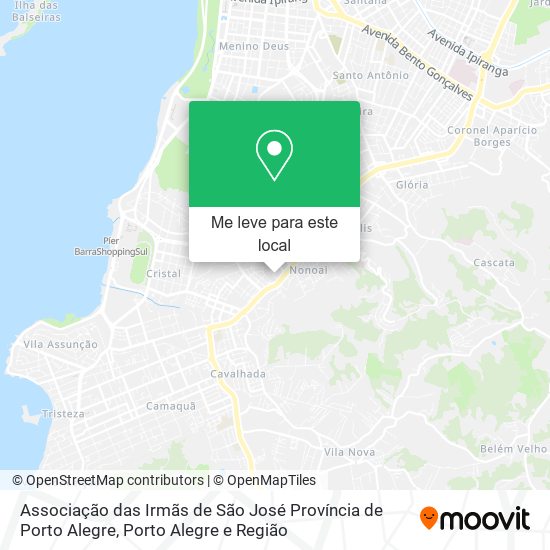 Associação das Irmãs de São José Província de Porto Alegre mapa