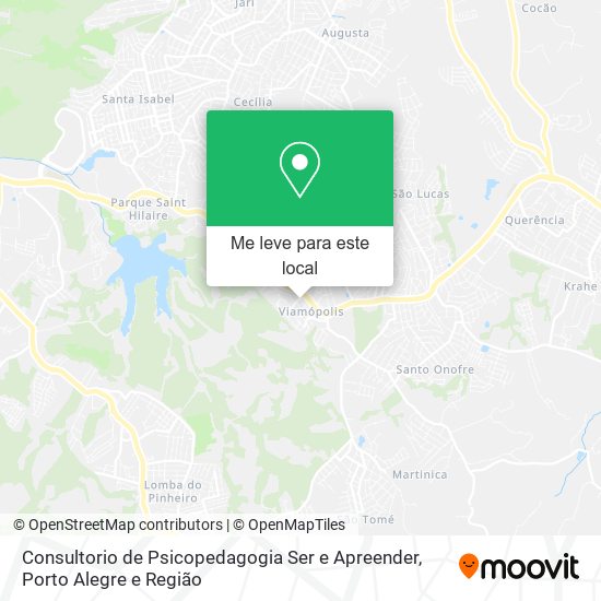 Consultorio de Psicopedagogia Ser e Apreender mapa