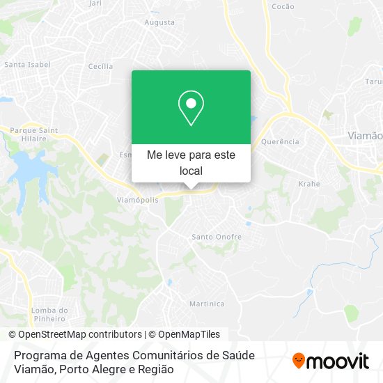 Programa de Agentes Comunitários de Saúde Viamão mapa