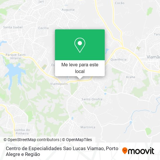 Centro de Especialidades Sao Lucas Viamao mapa
