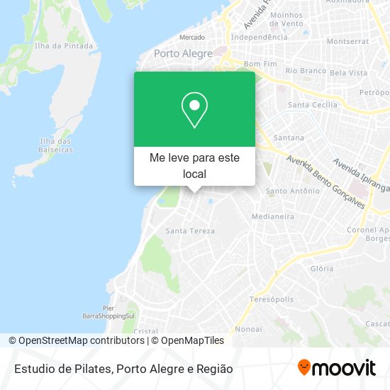 Estudio de Pilates mapa