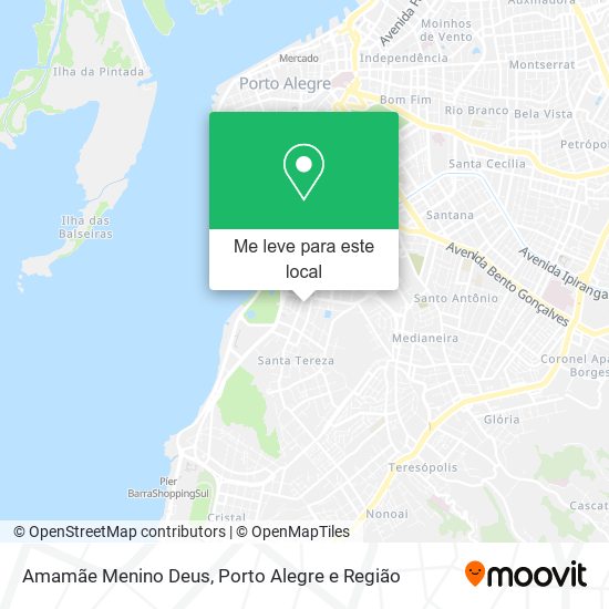 Amamãe Menino Deus mapa