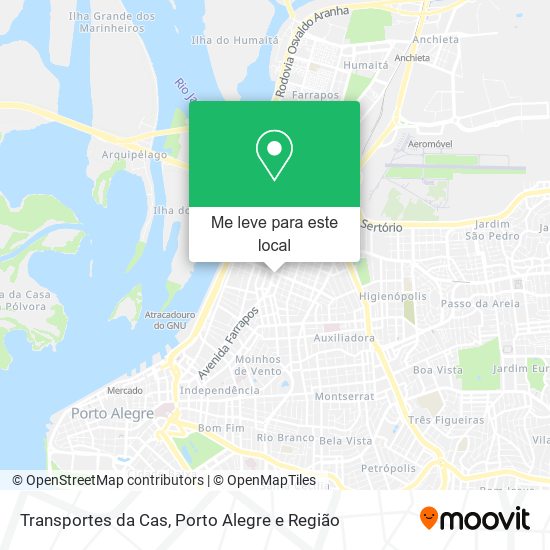 Transportes da Cas mapa