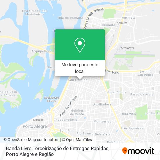 Banda Livre Terceirização de Entregas Rápidas mapa