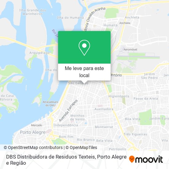 DBS Distribuidora de Residuos Texteis mapa