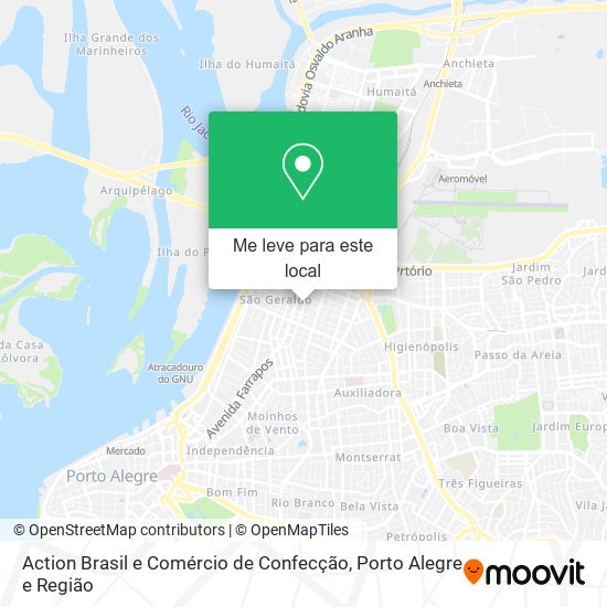 Action Brasil e Comércio de Confecção mapa