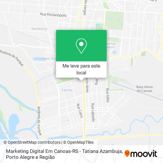 Marketing Digital Em Canoas-RS - Tatiana Azambuja mapa