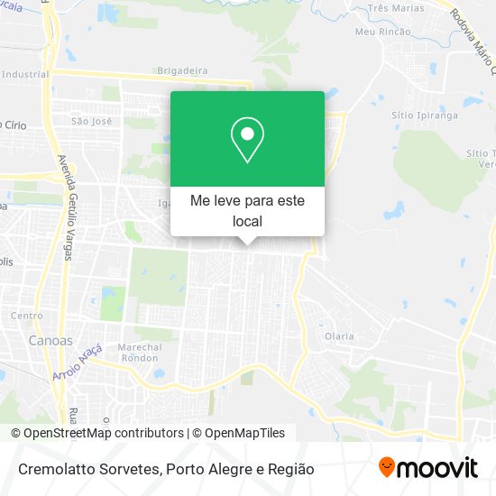 Cremolatto Sorvetes mapa