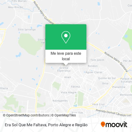 Era Sol Que Me Faltava mapa