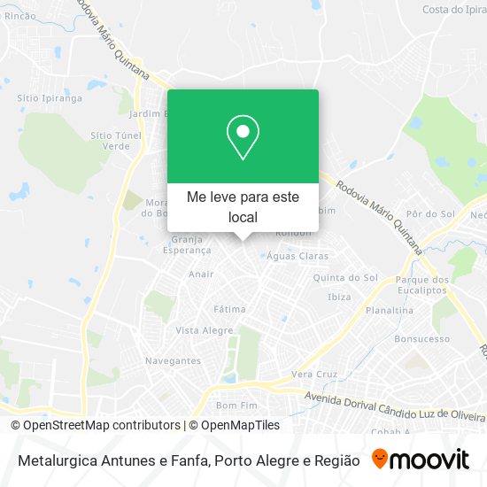 Metalurgica Antunes e Fanfa mapa